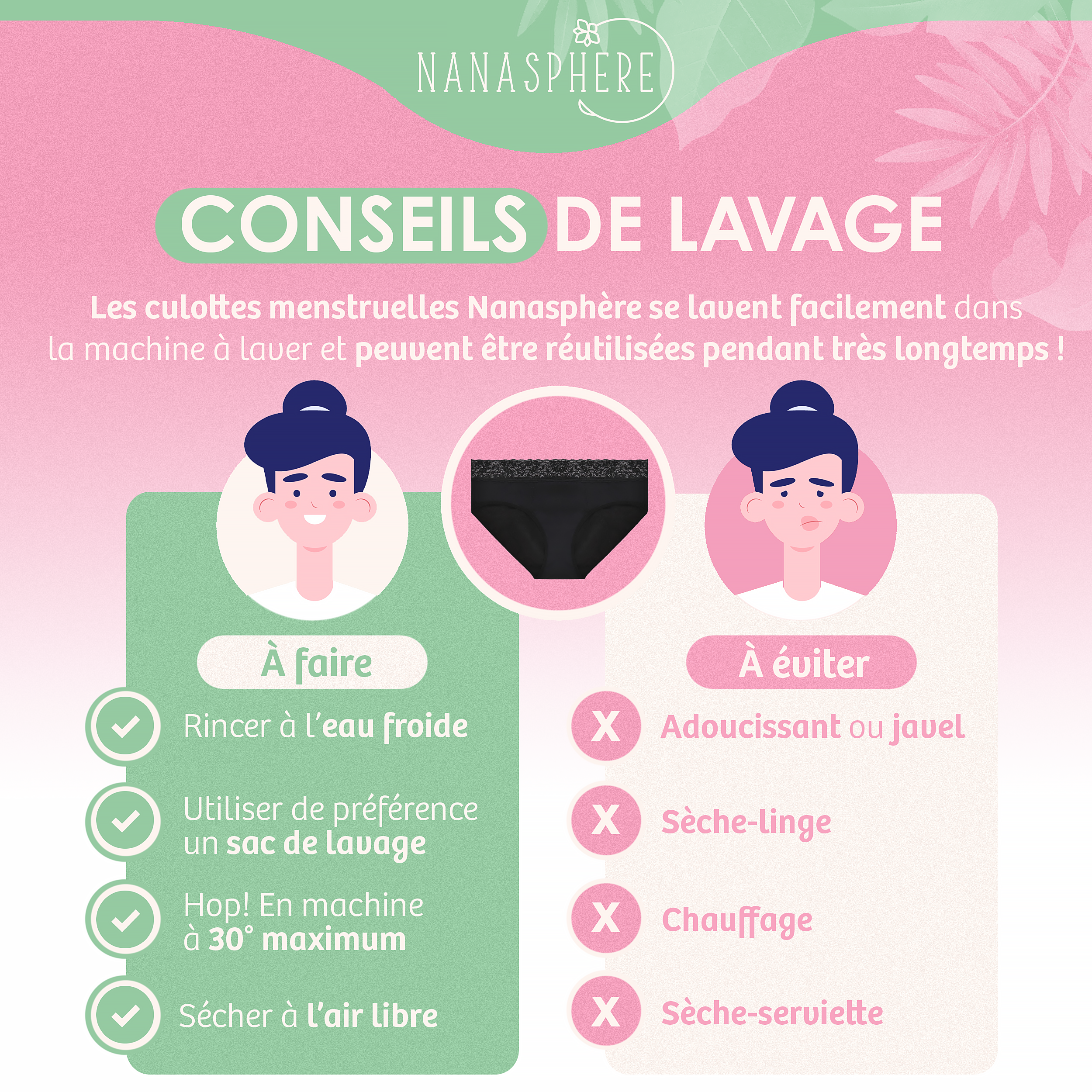 culotte menstruelle coton flux abondant